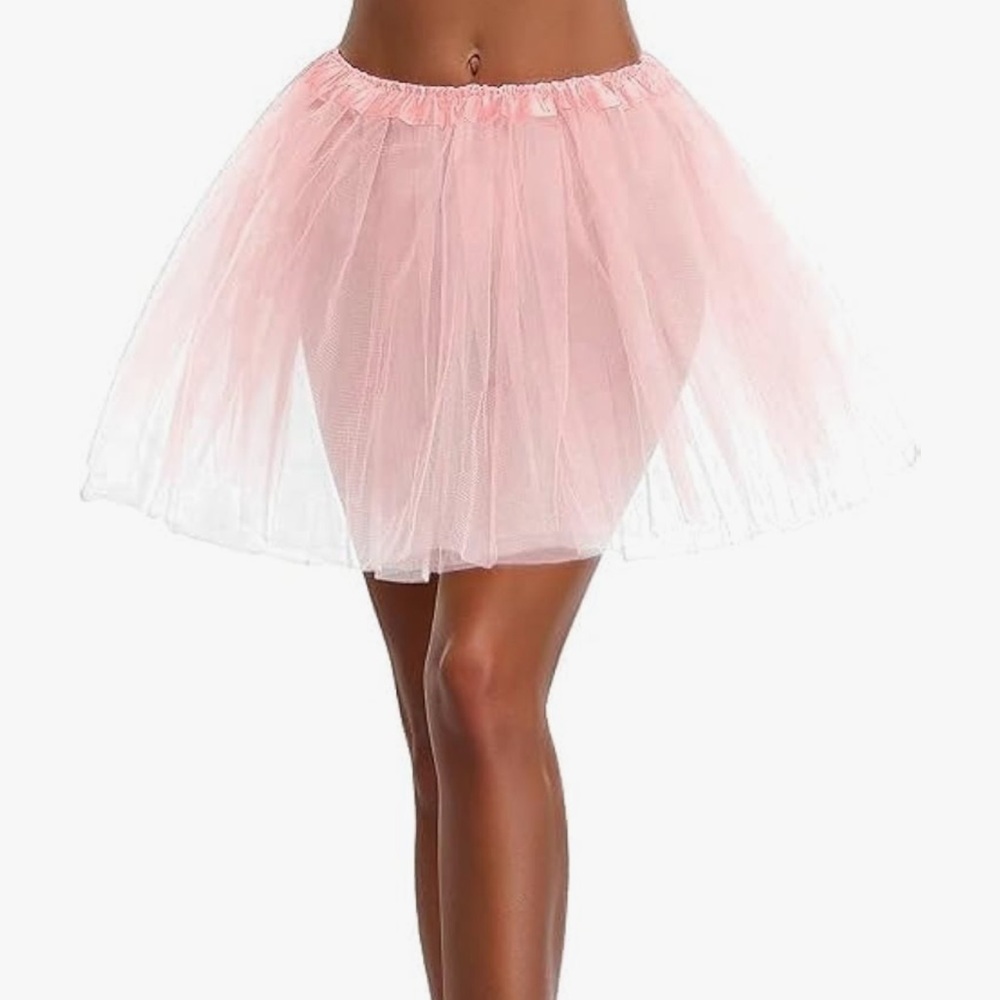 Tutu Pink Womens One Size Light Pink Dress Up Costume Halloween Ballet Tulle FCT